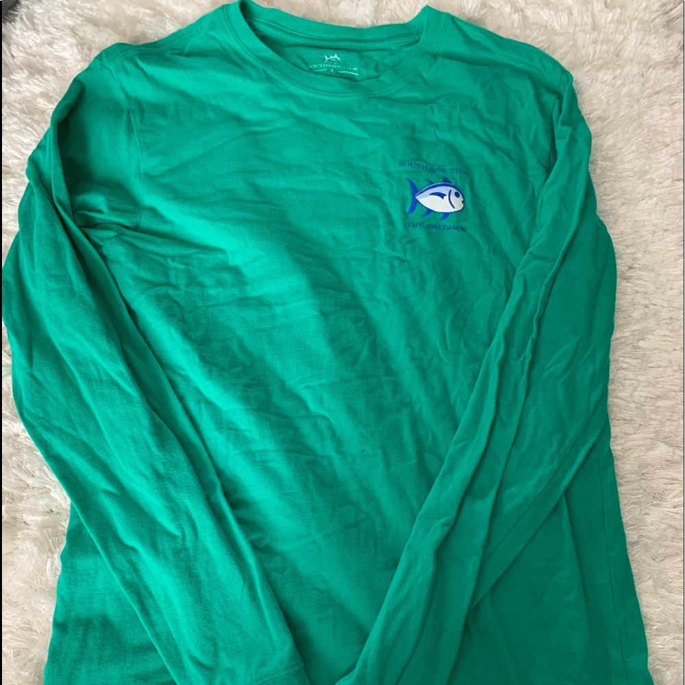 Green southern tide long sleeve T-shirt